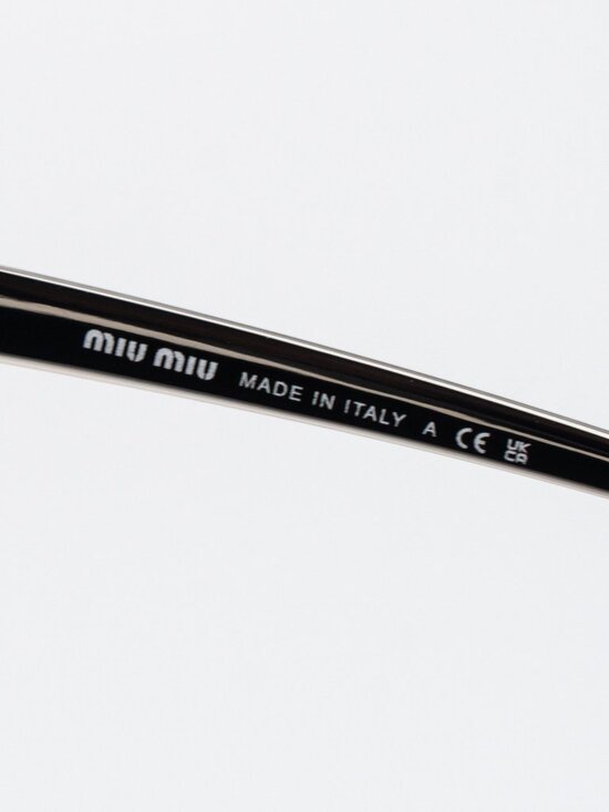 Miu Miu Women Sunglasses Silver Grey Pilot MUA55S 1BC80Q NEW AUTHENTIC main image 9